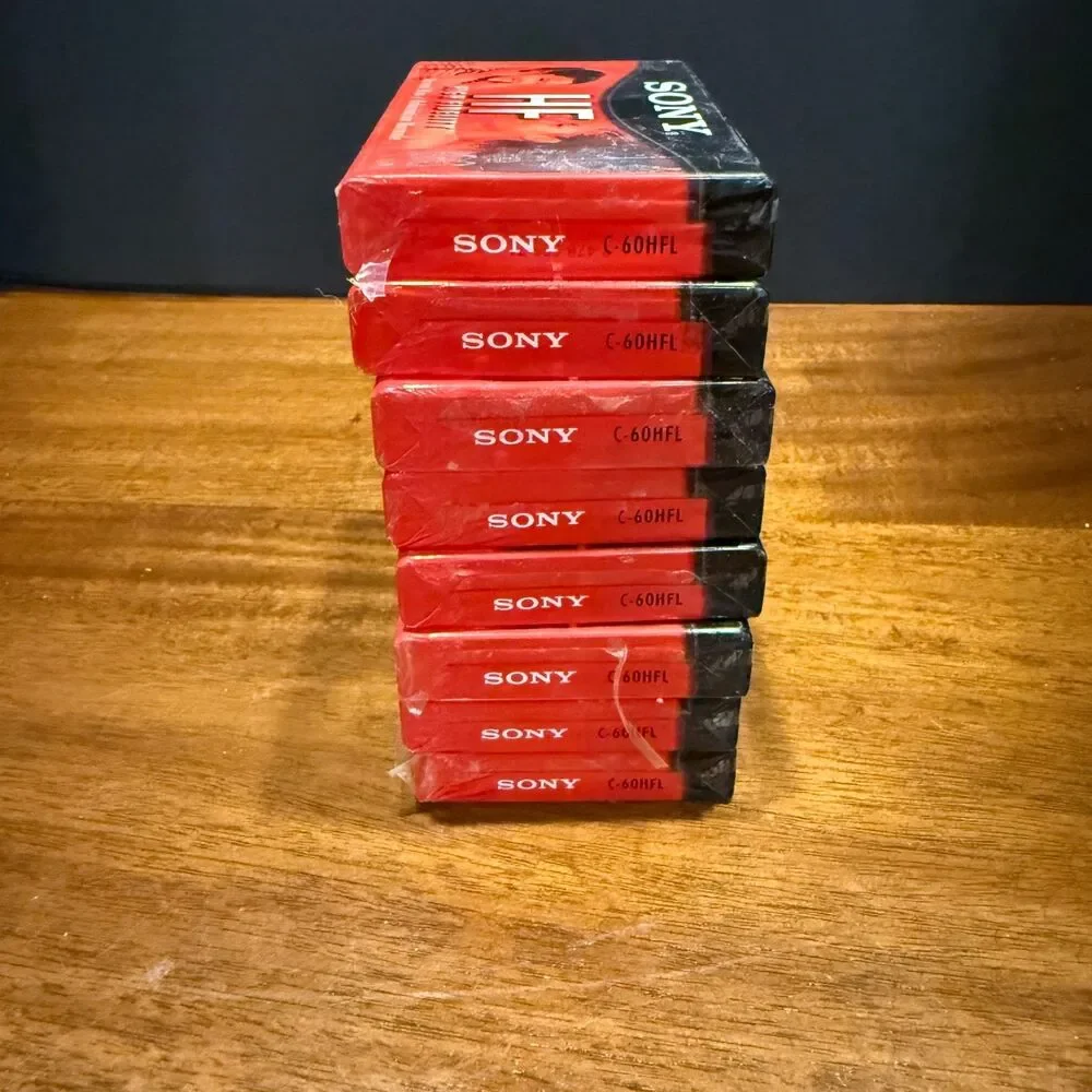 Lot of 8 NEW SEALED Sony HF 60 Audio Cassette Tapes 60 Min Normal Bias Type I Hi